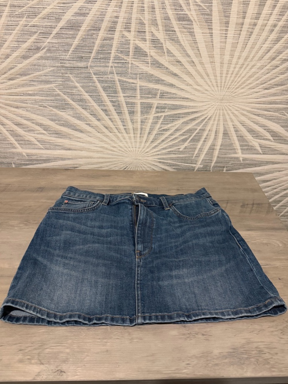 Hudson Jeans Blue Denim A-Line Mini Skirt